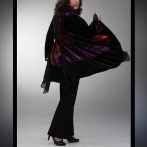 Chic Black and Purple Women's Tunic
